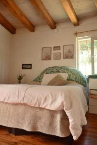 ein Schlafzimmer mit einem Bett in einem Zimmer mit einem Fenster in der Unterkunft Infinito in Punta del Este