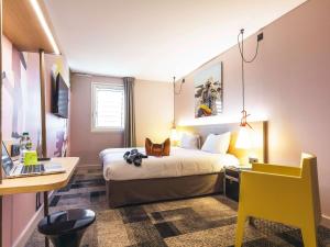 Krevet ili kreveti u jedinici u okviru objekta ibis Styles Lyon Centre Confluence