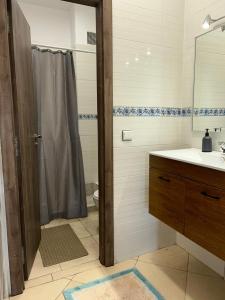 a bathroom with a shower and a sink at Entre ville et détente- les portes de Guéliz in Marrakech