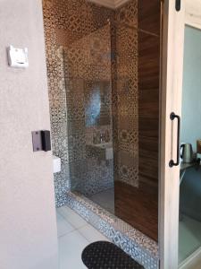 オーリクスタートにあるArghasbnbの浴室のガラス扉付きシャワー