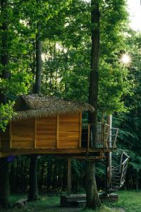 Zahrada ubytování Treehouse Bojnice