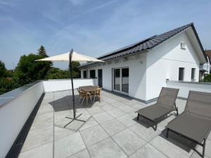 Μπαλκόνι ή βεράντα στο Ferienwohnung am Hirschbach