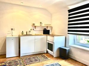 Kuchyň nebo kuchyňský kout v ubytování Appartement Ô Tranquil