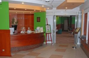 Lobbyn eller receptionsområdet på Hotel Rychło