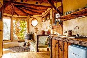 Kuhinja oz. manjša kuhinja v nastanitvi Swiss Eco Lodge La Linda Loma - Olmué