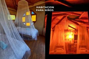 Postelja oz. postelje v sobi nastanitve Swiss Eco Lodge La Linda Loma - Olmué