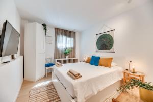 TV a/nebo společenská místnost v ubytování Urban Chic Loft Malaga City Center