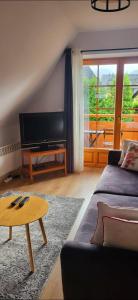 Televízia a/alebo spoločenská miestnosť v ubytovaní Apartament Antonio
