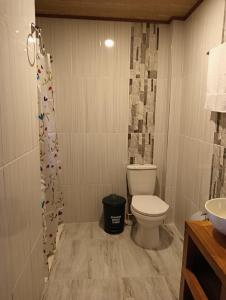Koupelna v ubytování Hotel Areca