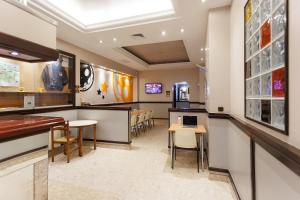 TV a/nebo společenská místnost v ubytování Moon Hostel Bio