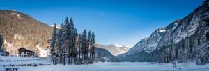 a cabin in the middle of a snow covered mountain at Le Petit Rêve - Lac de Montriond in Montriond