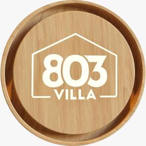 a wooden circle with the words villa on it at 803 Villa AFamosa Villa in Kampong Ulu Pegoh