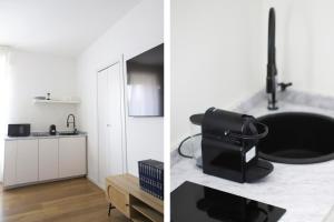 Kuchyň nebo kuchyňský kout v ubytování Isaia Milano