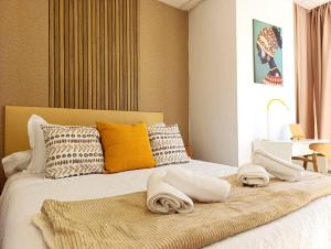 Posteľ alebo postele v izbe v ubytovaní Apartamento El Dorado cerca del mar