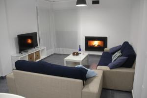 Χώρος καθιστικού στο Chalet Deluxe Wifi Gratis