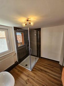 Koupelna v ubytování Ferienhaus zu den Ilsefällen