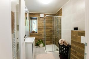 Koupelna v ubytování Apartmán Srdce Vysočiny