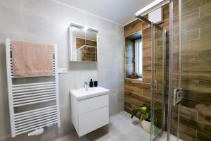 Koupelna v ubytování Apartmán Srdce Vysočiny