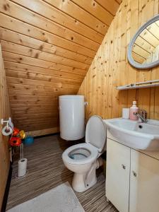 A bathroom at Chalupa Miška