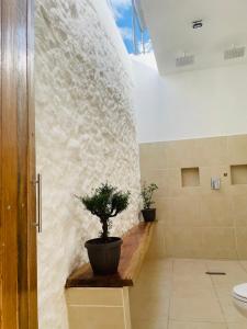 Koupelna v ubytování Hostal Homún Oro Verde
