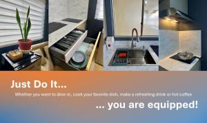a picture of a kitchen with a sink at 2BR Italian-inspired Condo Unit, Balcony Pool View in Manila +24 photos
