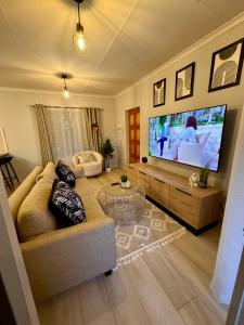 TV a/nebo společenská místnost v ubytování Centurion La Creme Apartments