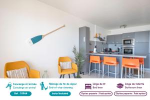Kuchyňa alebo kuchynka v ubytovaní Vue mer - Appartement face mer pour 6