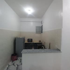 a kitchen with a counter top and a refrigerator at Nora House in Luxor +18 photos