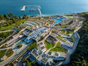 an aerial view of a resort by the water at Miraggio Thermal Spa Resort in Paliouri