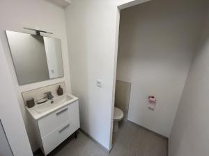 Et badeværelse på Le Cocon Naturel - Studio 2p Ville fortifiee