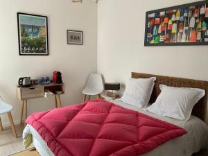 Postel nebo postele na pokoji v ubytování Chambre d hôtes