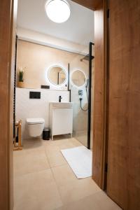 Koupelna v ubytování Apartmány V zahradě
