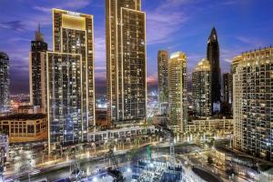 Ein allgemeiner Blick auf Dubai oder ein Stadtblick von der Ferienwohnung aus