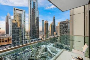 Ein allgemeiner Blick auf Dubai oder ein Stadtblick von der Ferienwohnung aus