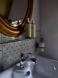 A bathroom at Schuberts Oderbruch Landpension