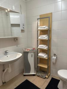 Koupelna v ubytování Ferienwohnung Dreiländerblick