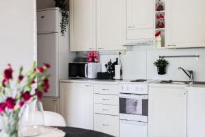 O bucătărie sau chicinetă la Lovely apartment in Lapland! Tepe apartment +6 fotografii