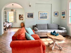 Posezení v ubytování Villa Il Paradiso Andros