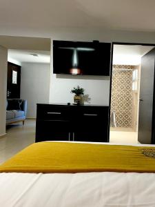 TV a/nebo společenská místnost v ubytování Saint George Hotel - Spa & Temazcal