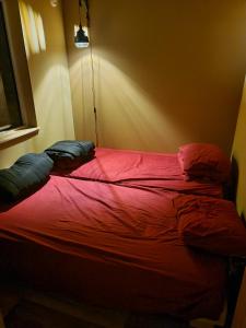 Rúm í herbergi á Funky Forest Bnb +23 myndir