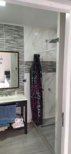 Casa la florida في مار ديل بلاتا: حمام مزود بحوض ومِرآة