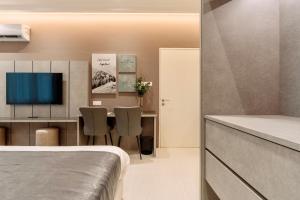 Ένα ή περισσότερα κρεβάτια σε δωμάτιο στο Riverine Diamond Condominium