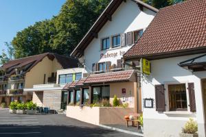 a view of the entrance to the hotel at Auberge Du Mehrbachel in Saint-Amarin