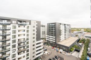 an aerial view of two apartment buildings at Cortina Concept Studio 128 in Voluntari