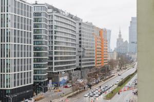 Výhľad na mesto Varšava alebo výhľad na mesto priamo z apartmánu