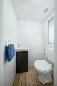 Ένα μπάνιο στο Albatross Mobile Homes on Valamar Camping Lanterna +25 φωτογραφίες