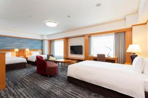 Кровать или кровати в номере Hotel Nikko Kansai Airport - 3 mins walk to the airport