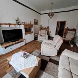 Posezení v ubytování Ferienwohnung Hahn