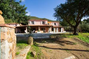 a large house with a tree in front of it at Monolocale Cartuceddu 6b in Tertenìa