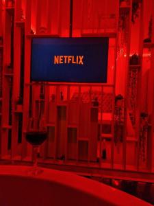 TV a/nebo společenská místnost v ubytování AFI Discret Jacuzzi